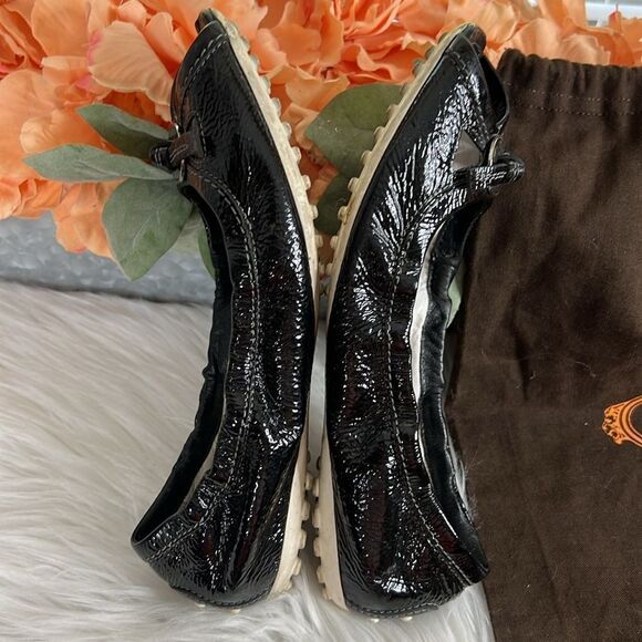 Tods Open Toe Driving Ballet Flats Patent Leather Womens Size 7 - Picture 7 of 10